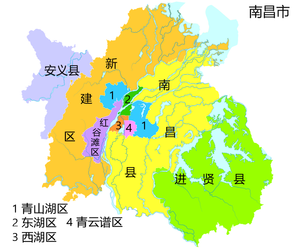 江西省各市縣級(jí)地圖